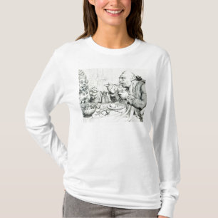 Mäßigkeit, die eine sparsame Mahlzeit genießt T-Shirt