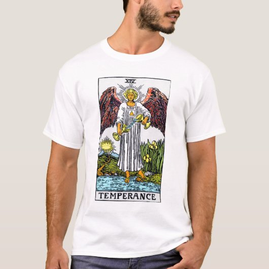 Mäßigkeits-Tarot-Karte T-Shirt (Vorderseite)