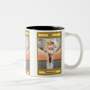 Mäßigkeits-Tarot-Karten-Kunst Zweifarbige Tasse