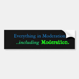 Mäßigung Autoaufkleber