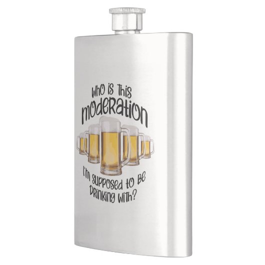 Mäßigung (im Trinken) Flachmann (Links)