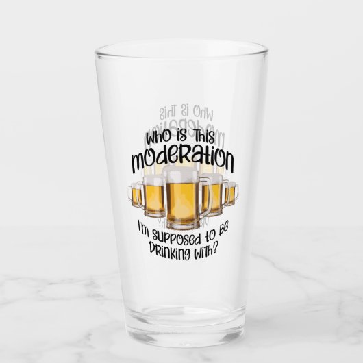 Mäßigung (im Trinken) Glas (Vorderseite)