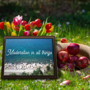 Mäßigung in allen Dingen Meer Proverb Poster