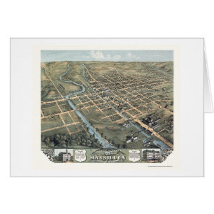 Massillon, panoramische Karte OH- - 1870