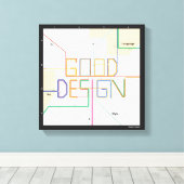 Massimo Vignelli Gute Design-Leinwand Leinwanddruck (Insitu (Holzboden))