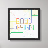 Massimo Vignelli Gute Design-Leinwand Leinwanddruck (Vorderseite)