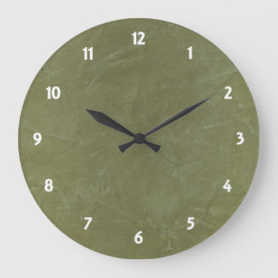 Massiv Grün Große Wanduhr