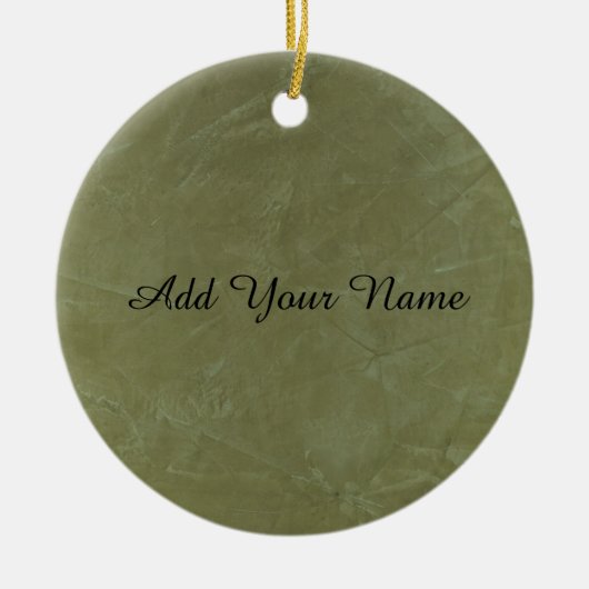 Massiv Grün Keramik Ornament (Vorne)