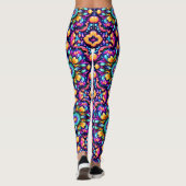 MASSIV HELLES DESIGN ~ Lila Orange ~  Leggings (Rückseite)