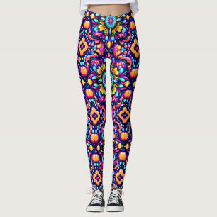 MASSIV HELLES DESIGN ~ Lila Orange ~ Leggings