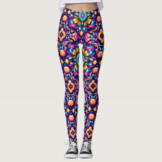 MASSIV HELLES DESIGN ~ Lila Orange ~ Leggings