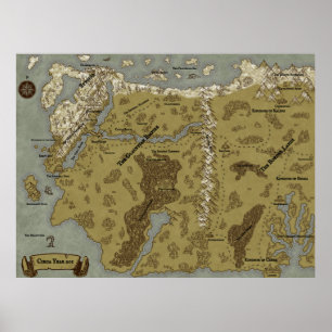Massive 40 x 30 Zoll Braunhaven Poster Map