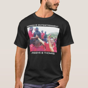 MASSIVE B THOMAS Einfaches Dunkles T-Shirt