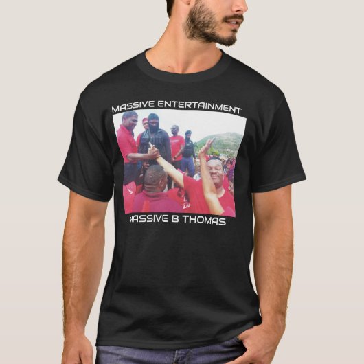 MASSIVE B THOMAS Einfaches Dunkles T-Shirt (Vorderseite)