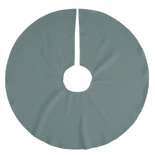 Massive Farbe Cool Neutral Grüne Untertone 2026 CO Polyester Weihnachtsbaumdecke (Vorderseite)