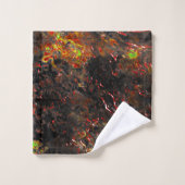 Massive Flecken und braun auf einem Minzgrün Badhandtuch Set (Waschlappen)