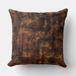 Massive Flecken und braun auf einem Minzgrün Kissen