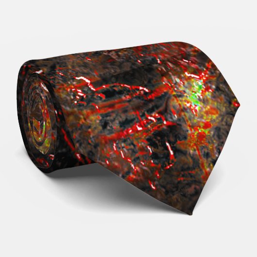 Massive Flecken und braun auf einem Minzgrün Krawatte (Gerollt)