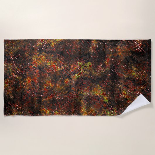 Massive Flecken und braun auf einem Minzgrün Strandtuch (Vorderseite)