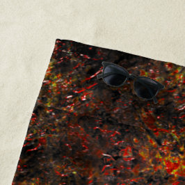 Massive Flecken und braun auf einem Minzgrün Strandtuch