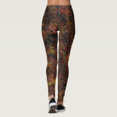 Massive Flecken und dunkelbraune und korallenförmi Leggings (Rückseite)