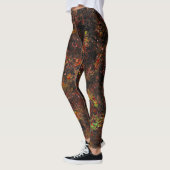 Massive Flecken und dunkelbraune und korallenförmi Leggings (Links)