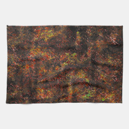 Massive Flecken und hellbraun auf einem Pfeffermin Geschirrtuch