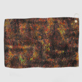 Massive Flecken und hellbraun auf einem Pfeffermin Golfhandtuch (Horizontal)