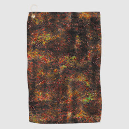 Massive Flecken und hellbraun auf einem Pfeffermin Golfhandtuch