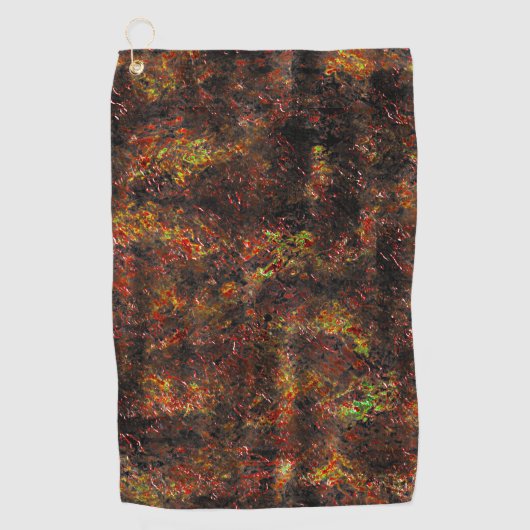 Massive Flecken und hellbraun auf einem Pfeffermin Golfhandtuch (Vorderseite)