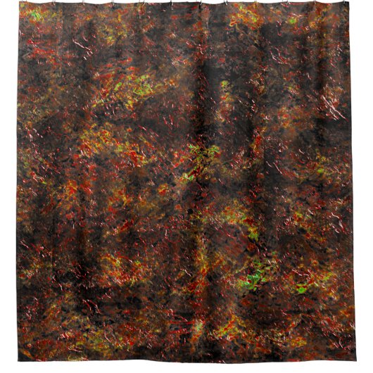 Massive Flecken und hellbraune und korallenfarbene Duschvorhang (Vorderseite)