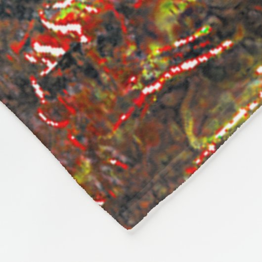 Massive Flecken und hellbraune und korallenfarbene Fleecedecke (Ecke)