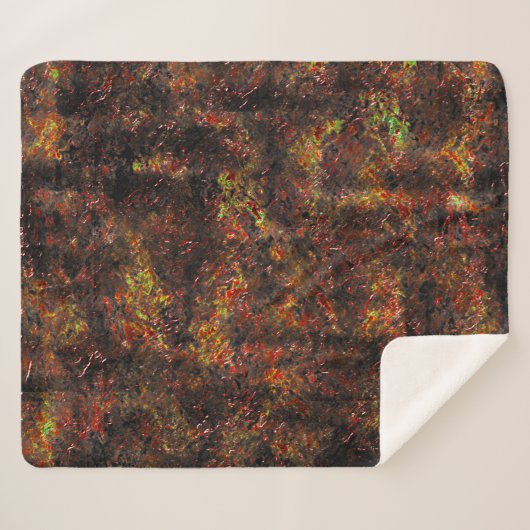 Massive Flecken und hellbraune und korallenfarbene Sherpadecke (Vorderseite (Horizontal))