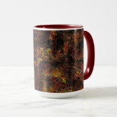 Massive Flecken und hellbraune und korallenfarbene Tasse (VorderseiteRechts)