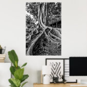 Massive Gummibaumwurzeln Poster (Heimbüro)