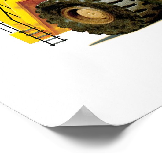 Massive Kinder Bau Grabmesser und Bagger Poster (Ecke)