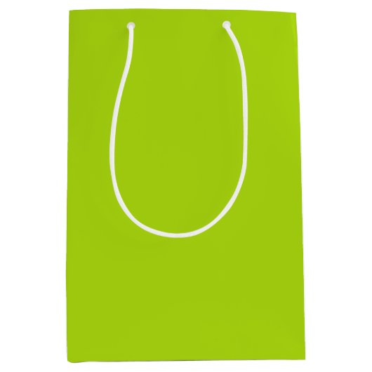 Massive Limettengrün-Farbe Mittlere Geschenktüte (Vorderseite)