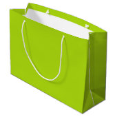Massive Limettengrüne Farbe Große Geschenktüte (Rückseite Schrägansicht)