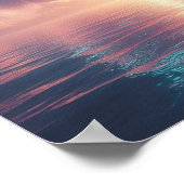 Massive Lunar Glow Over Tranquil Ocean Surface Poster (Ecke)