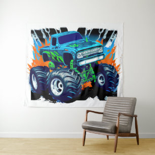 Massive Monster-Lkw in Aktion 6 Wandteppich