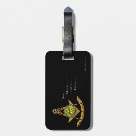 Massive Sonne Gepäckanhänger (Rückseite vertikal)