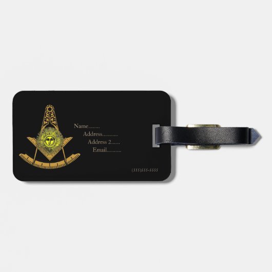 Massive Sonne Gepäckanhänger (Rückseite horizontal)