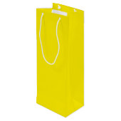 Massive Sonnengelb-Farbe Geschenktüte Für Weinflaschen (Rückseite Schrägansicht)