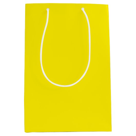 Massive Sonnengelb-Farbe Mittlere Geschenktüte (Vorderseite)
