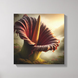 Massive Titanenwurz-Blüte in voller Pracht im Dsch Leinwanddruck