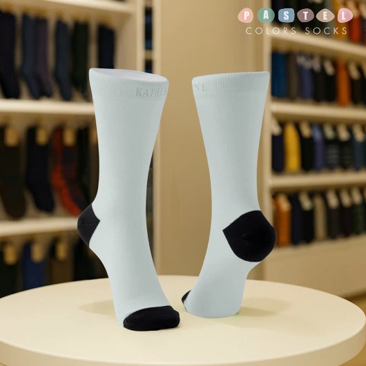Massive weiche Licht Pastell-Sage-Moos-Grüne Farbe Socken