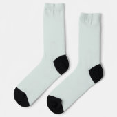 Massive weiche Licht Pastell-Sage-Moos-Grüne Farbe Socken (Linkes Detail)