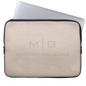 Massive weiche Lichtpaste Hellbraun Beige Braun Fa Laptopschutzhülle (Vorderseite)