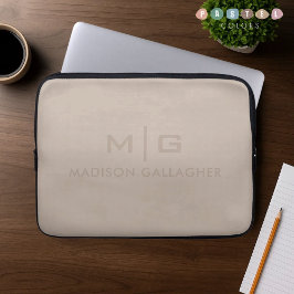 Massive weiche Lichtpaste Hellbraun Beige Braun Fa Laptopschutzhülle