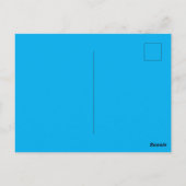 Massiver himmelblauer Hintergrund Postkarte (Rückseite)